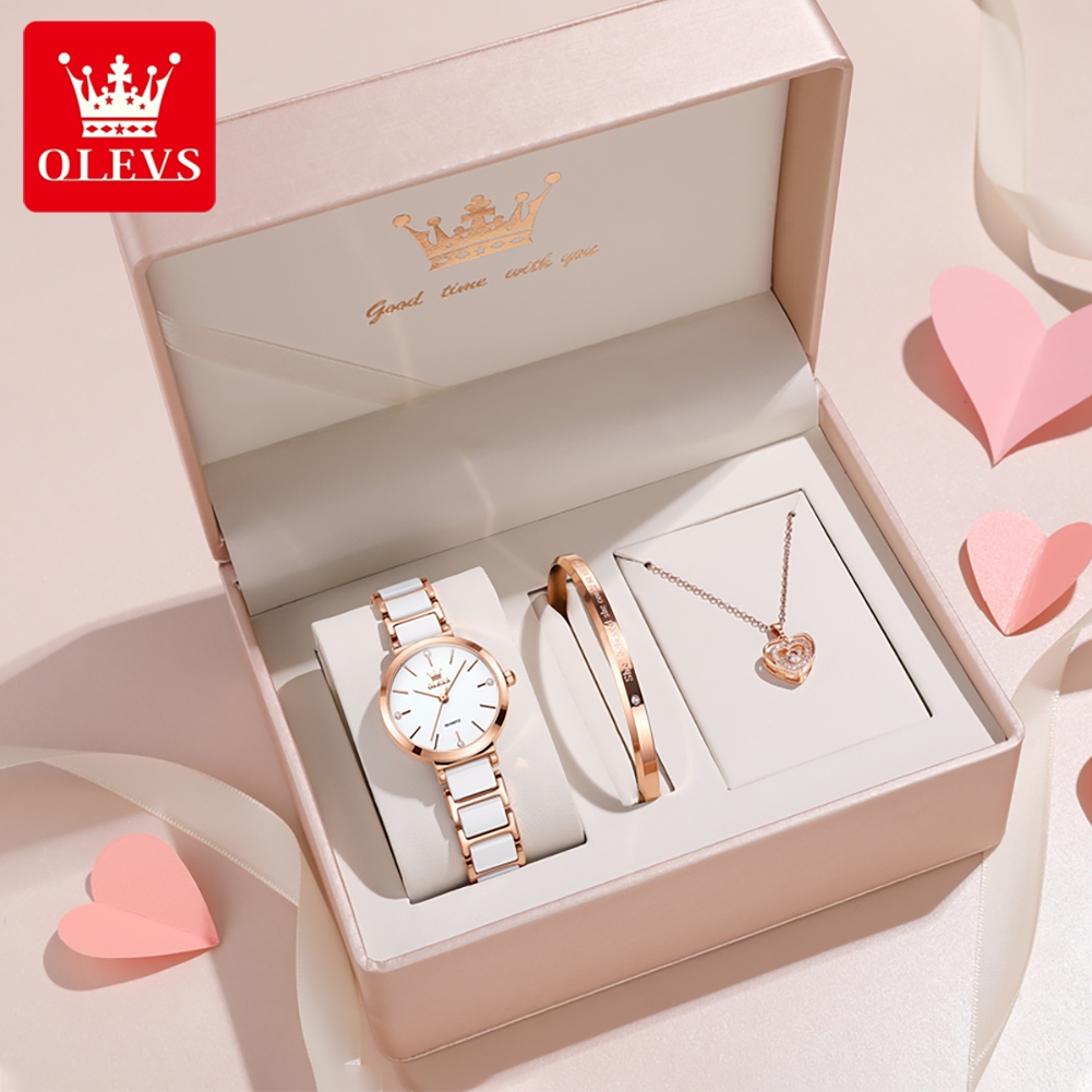 Luxury Watch For Women - OLEVS ساعة نسائية 5877 ساعة كوارتز
