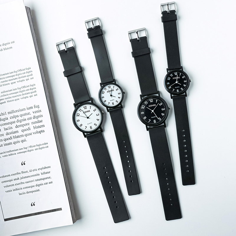 Luxury Watch For Girls - ساعة كوارتز سوداء بسيطة للنساء بحزام