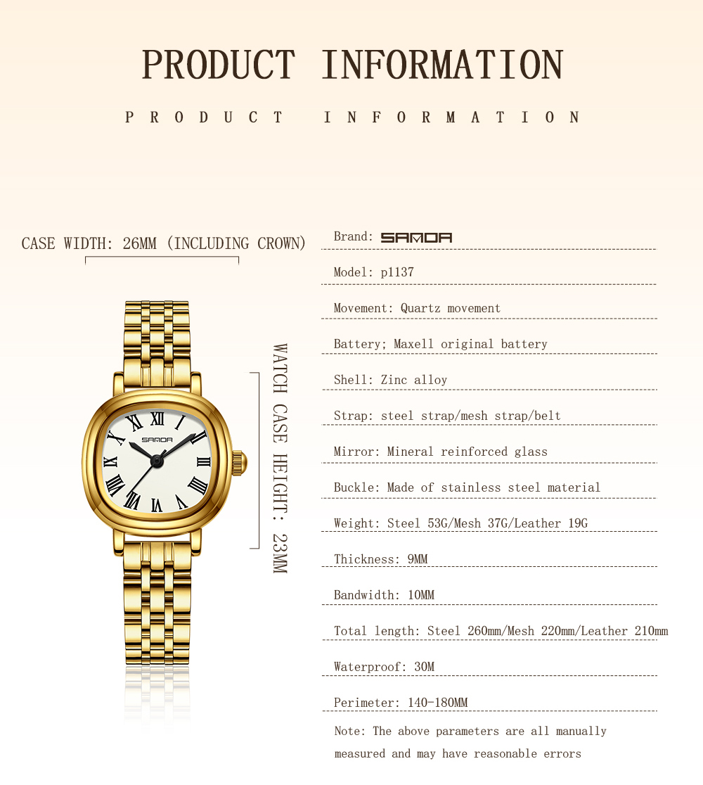 SANDA Top 1137 ساعة كوارتز نسا - مراجعة Luxury Watch Top 10 وسعره