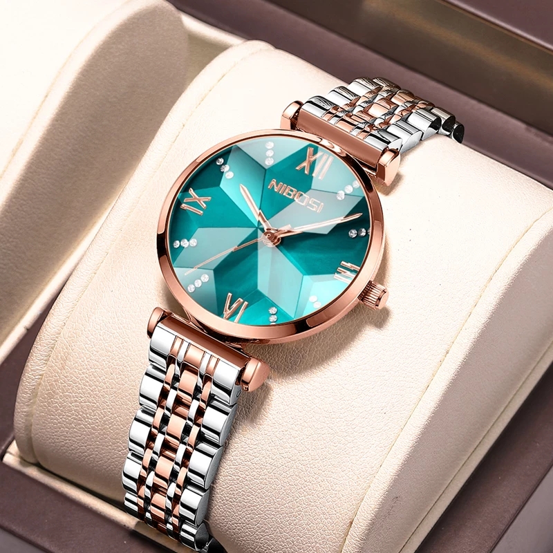 NIBOSI موضة المعين مرآة المرأة - مراجعة Luxury Watch Top 10 وسعره