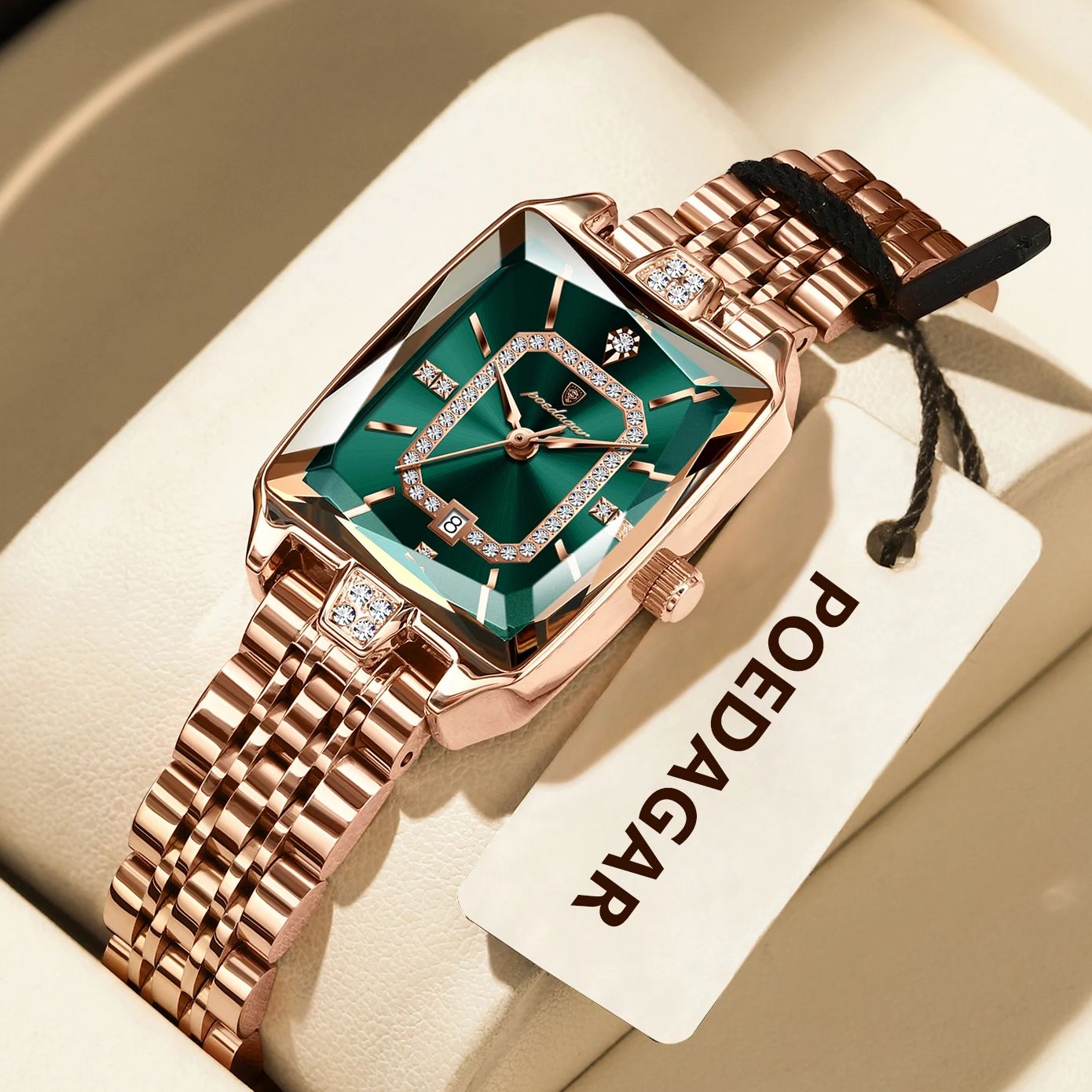 POEDAGAR ساعة نسائية فاخرة مقا - مراجعة Luxury Watch For Girls وسعره