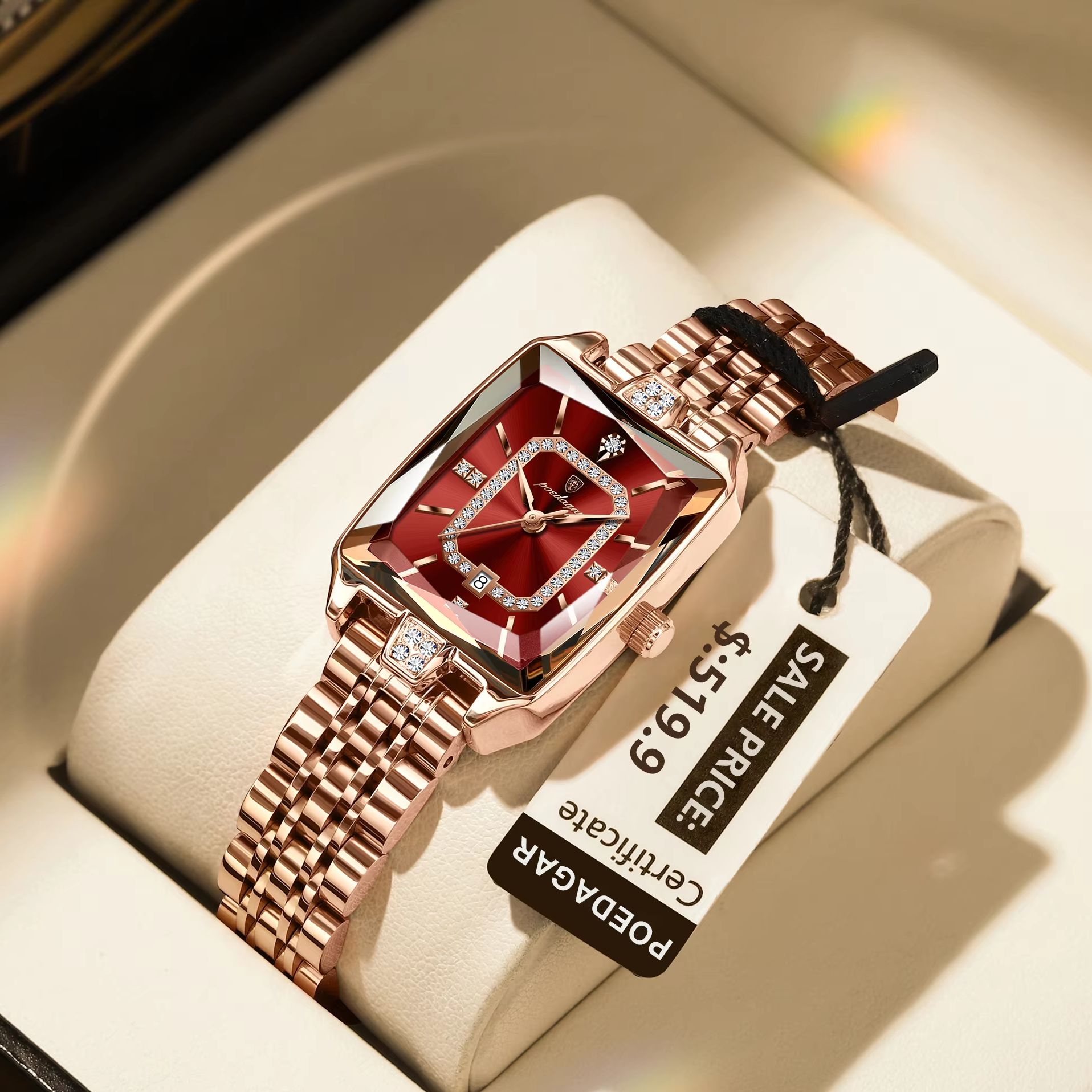 POEDAGAR موضة أنيقة ساعة يد نس - مراجعة Luxury Watch For Girls وسعره