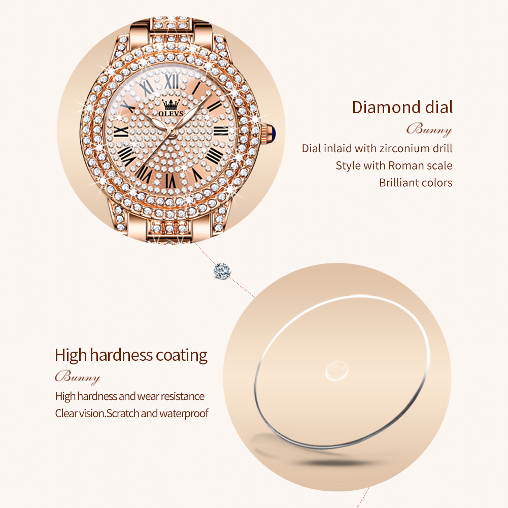 ساعة OLEVS 9943 كوارتز أصلية ف - مراجعة Luxury Watch For Girls وسعره