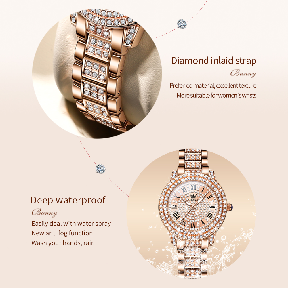 ساعة OLEVS 9943 كوارتز أصلية ف - مراجعة Luxury Watch For Girls وسعره